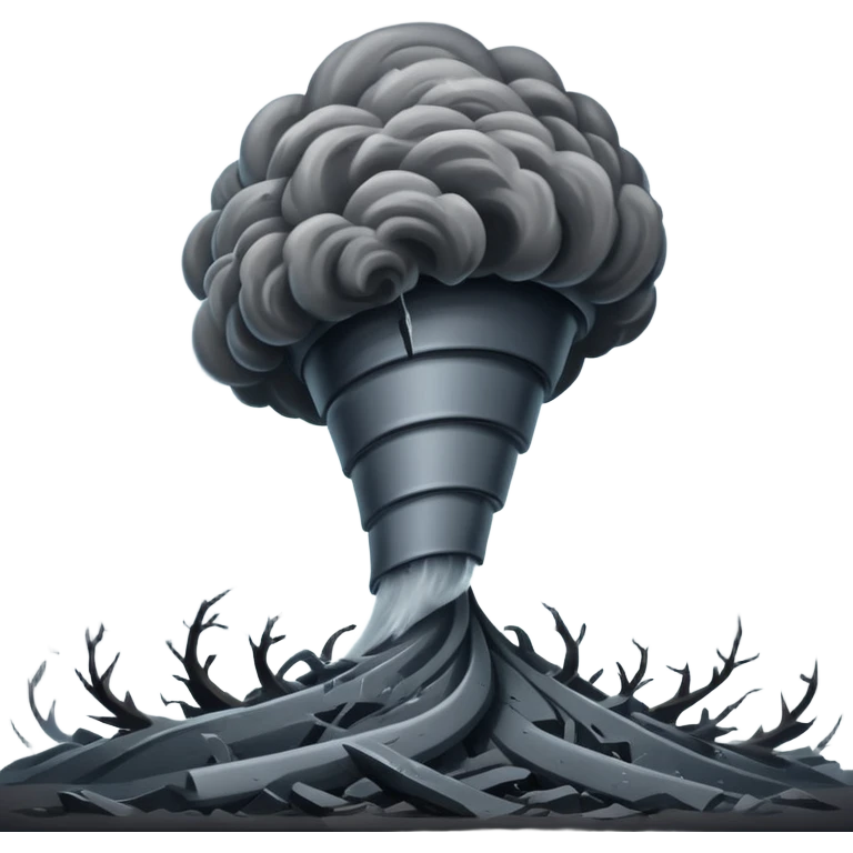 Tornado in storm emoji