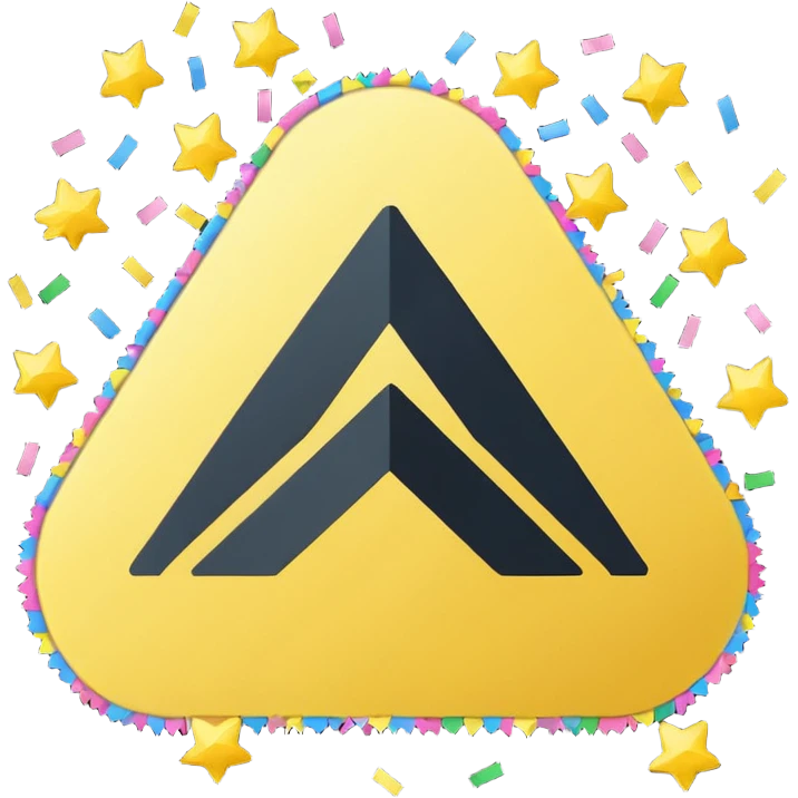 Binance logo with emoji celebration  emoji