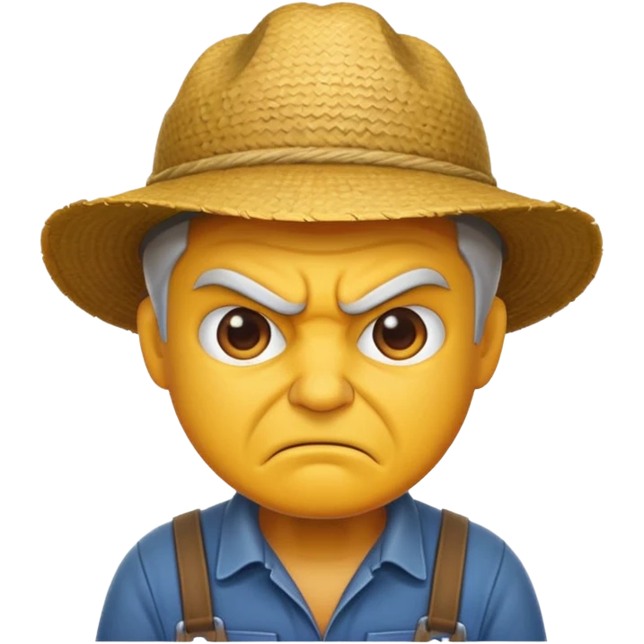 angry farmer  emoji