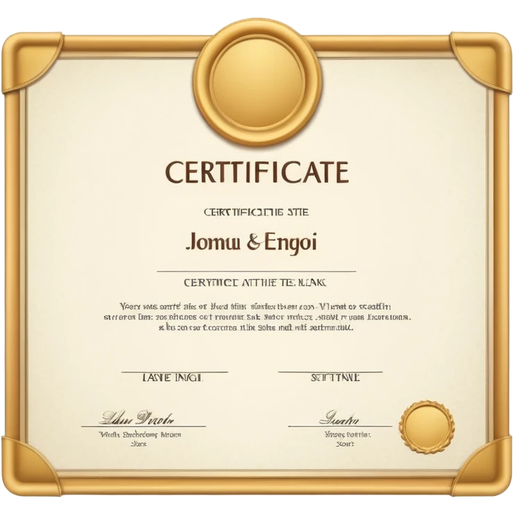 un certificado en blanco  emoji
