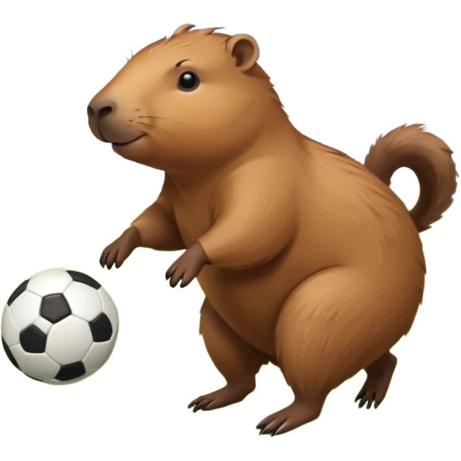 capybara is playing football emoji