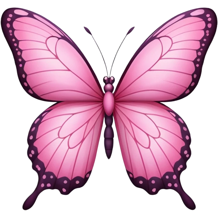 Pink butterfly emoji