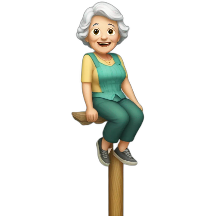 gran on a striper pole emoji