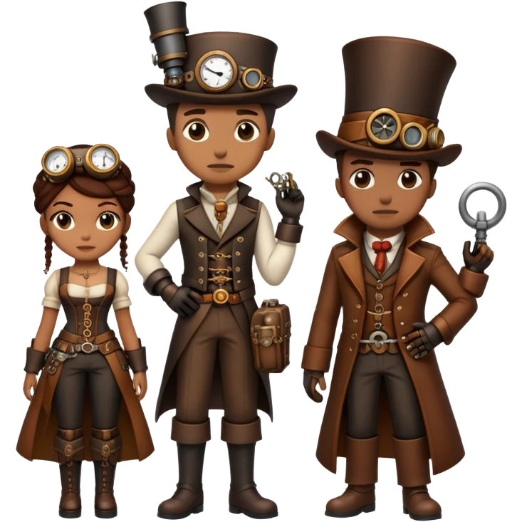 Steampunk characters emoji