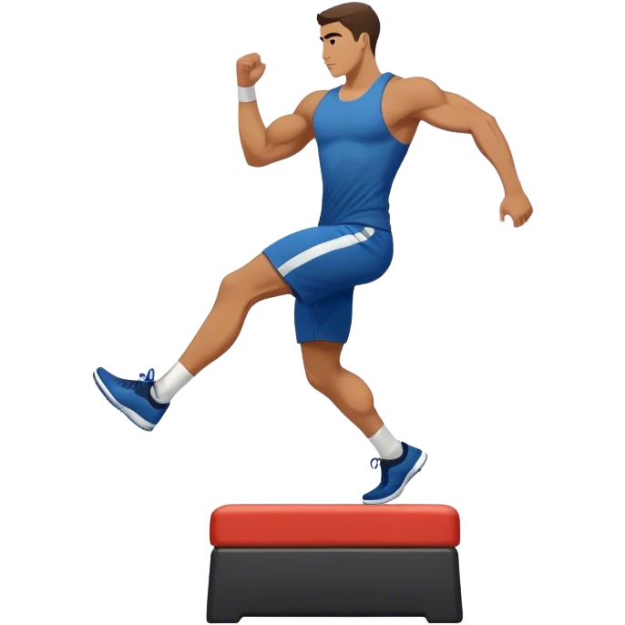 man Plyometric-step-up side-view emoji