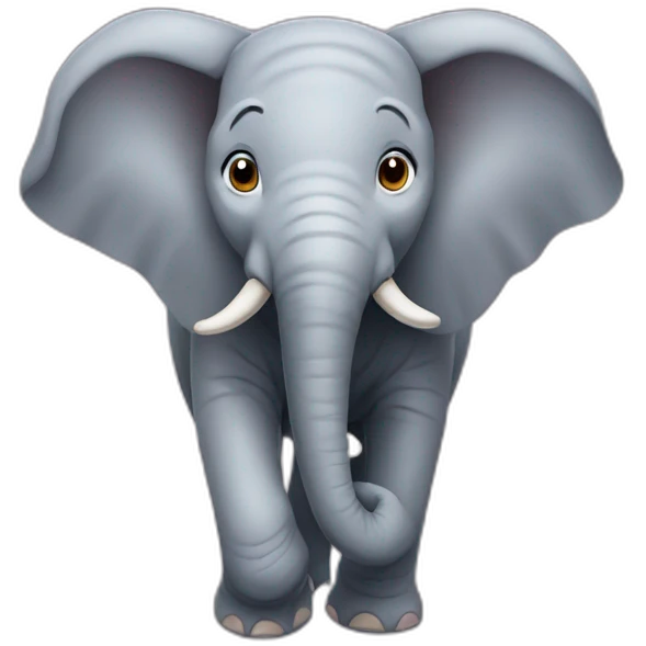 Happy elephant emoji