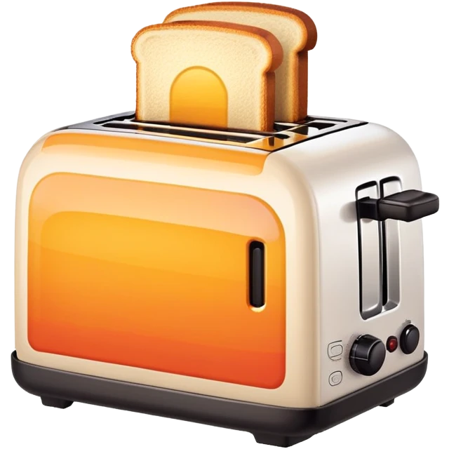 A pixelated emoji of a toaster in a style that still uses vibrant colours, where the image is clearly the item desired and visible even at small scale. Colours are warm.  emoji