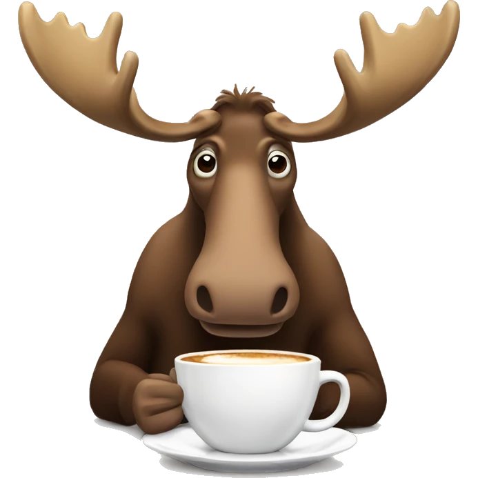 moose drinking coffee emoji