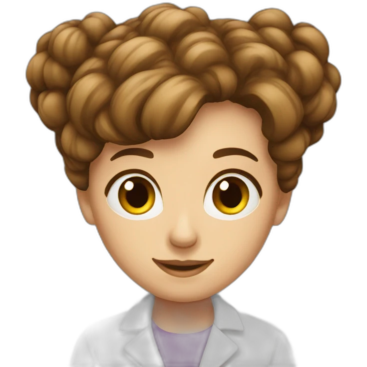 physiotherapist female hair brown emoji