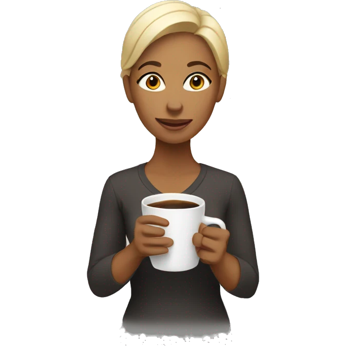 mom with coffee emoji