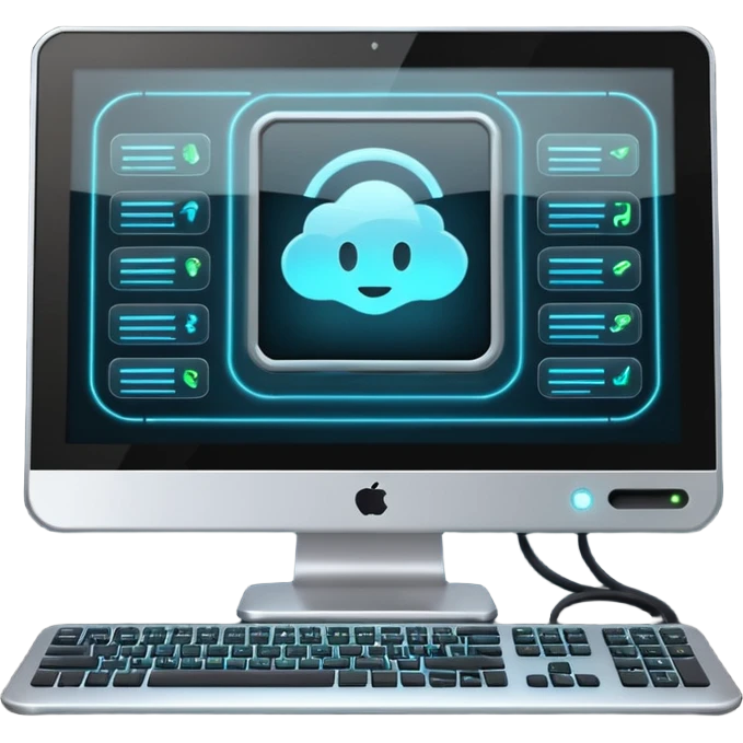 technical looking computer with text "SaaS" emoji