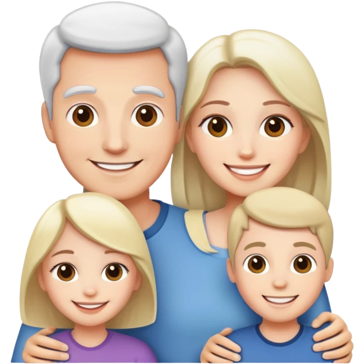 Family with 3 person white emoji