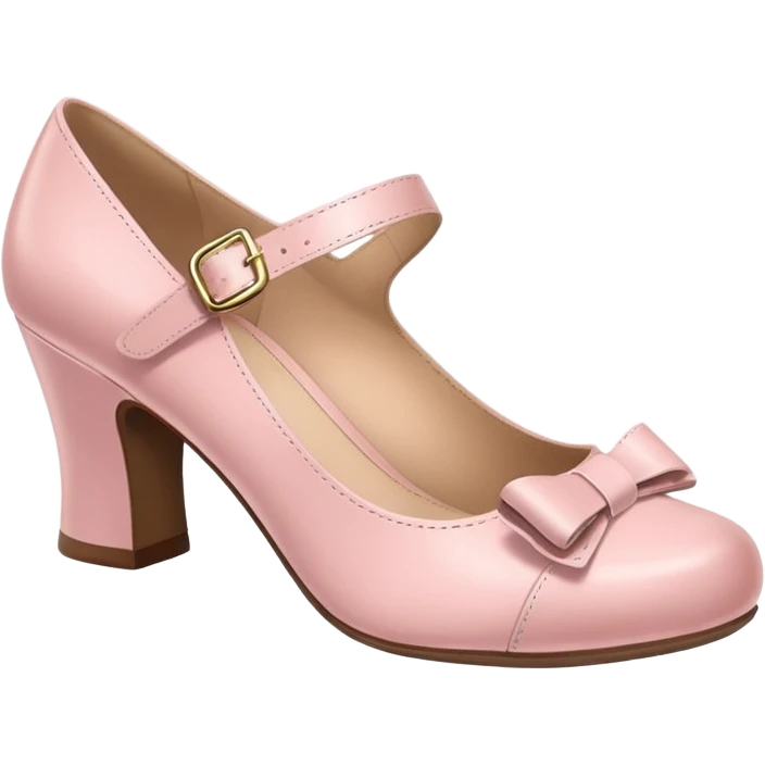 Soft pink Mary Jane shoes emoji