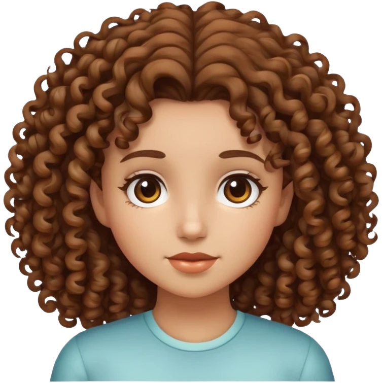 Girl with curl hair emoji