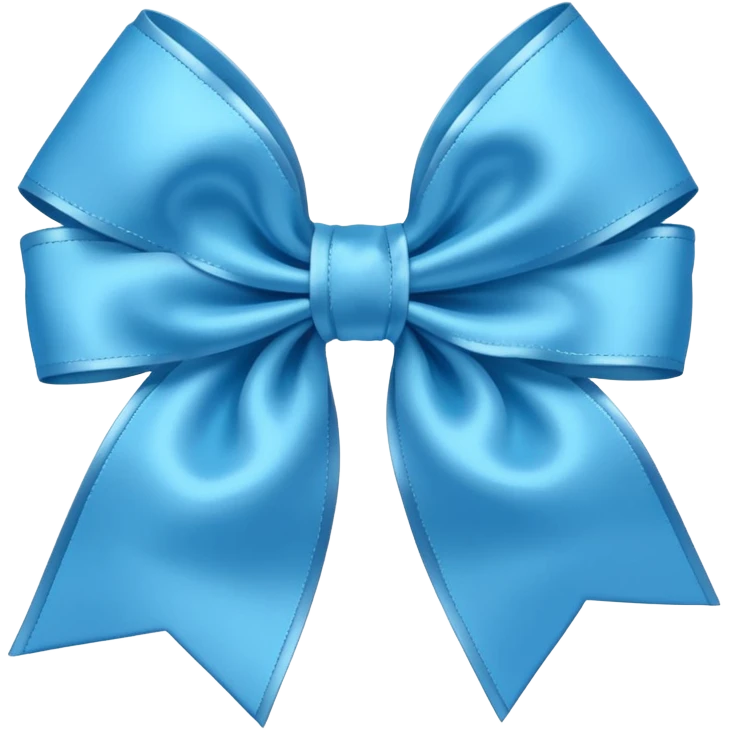 Sky blue bow emoji