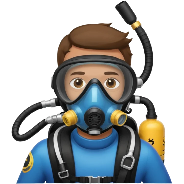 scuba diving with oxygen tank emoji
