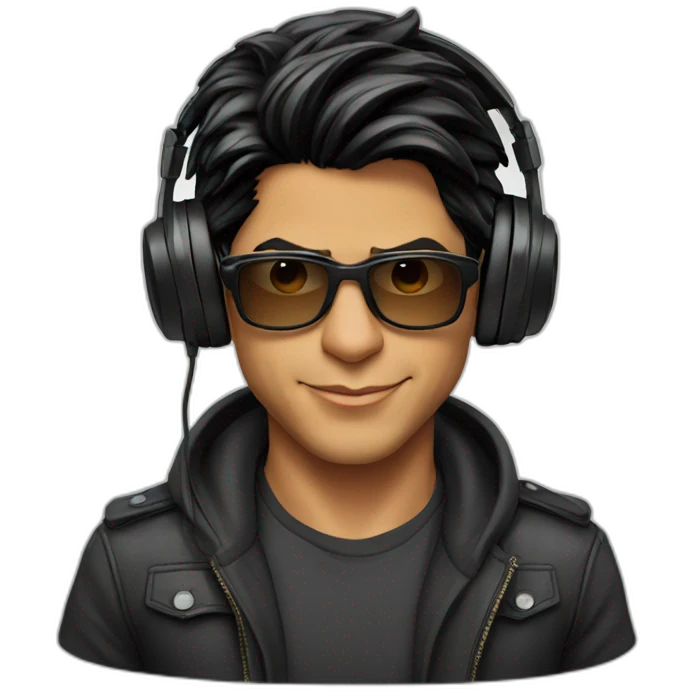 shah rukh khan with headphones emoji