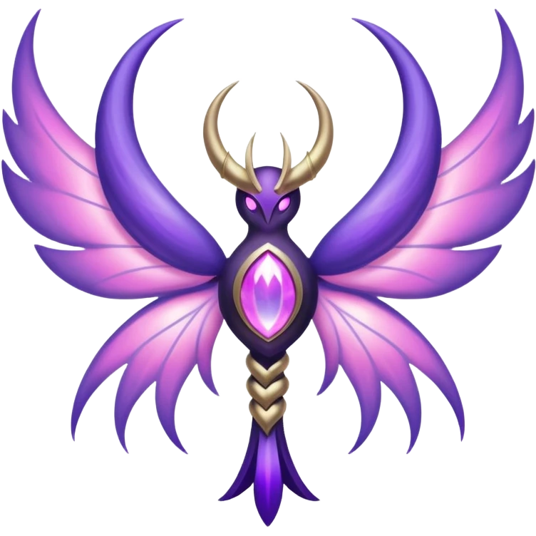 Pokemon legendary purple and pink lunala emoji