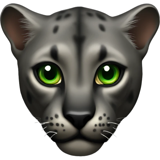 Animal pantera negra con ojos verdes emoji