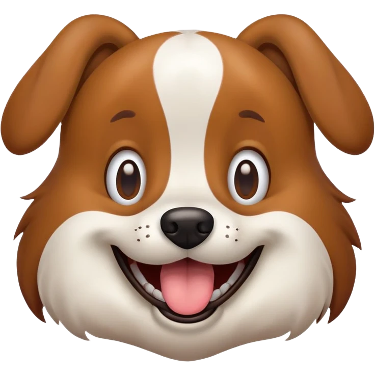 Dog silly smile emoji