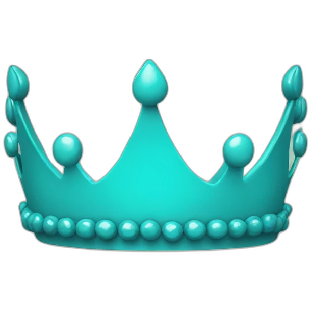 turquoise blue crown  emoji