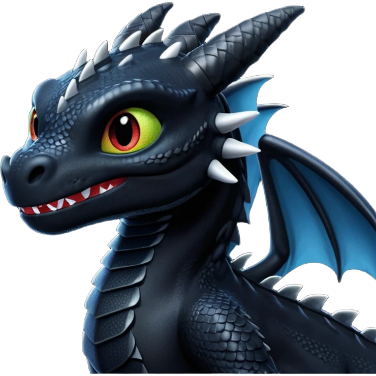Dragón negro furia nocturna how to train your dragon emoji