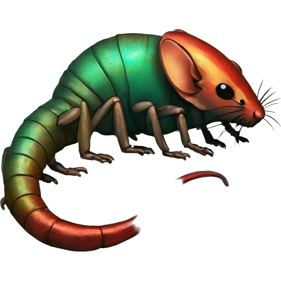Black red gold green cyan rusty grunge effect scratched patina rat mouse scorpion tail stinger  emoji