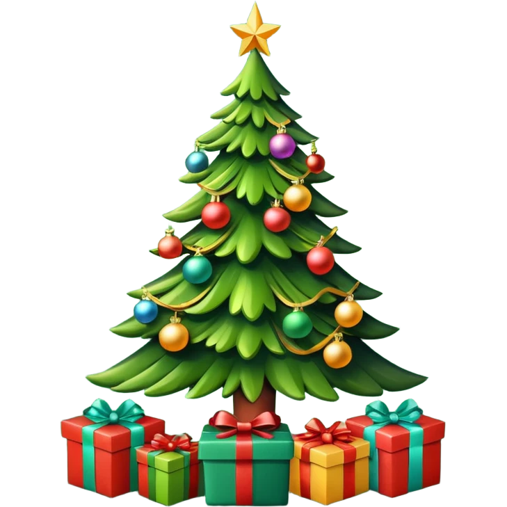 елкас подарками emoji