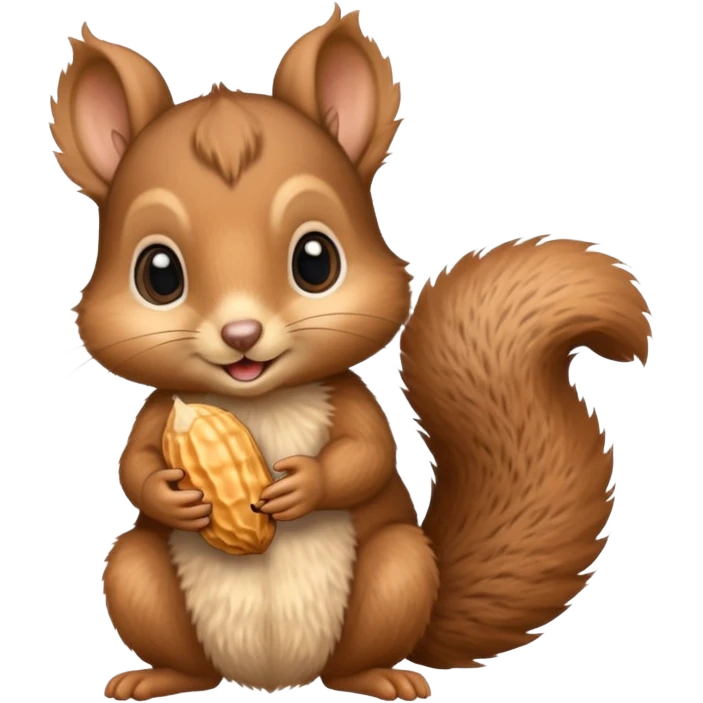 baby squirrel hold a peanut emoji