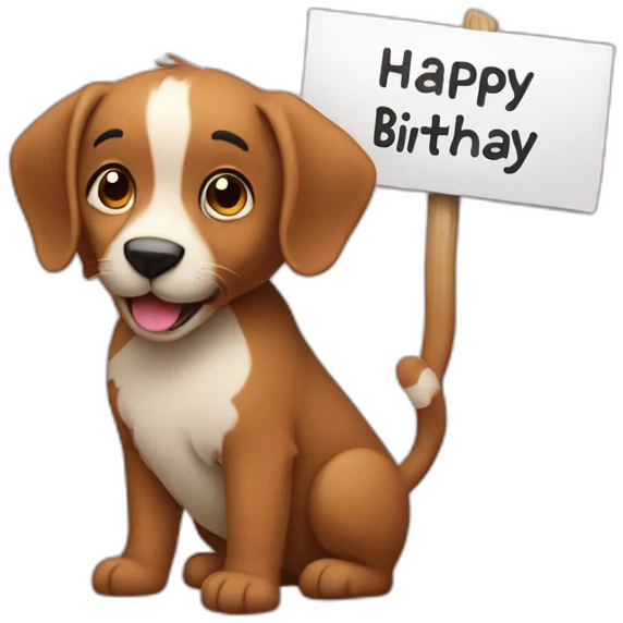 Any animal holding a sign that has “Happy Birthday Priya” emoji