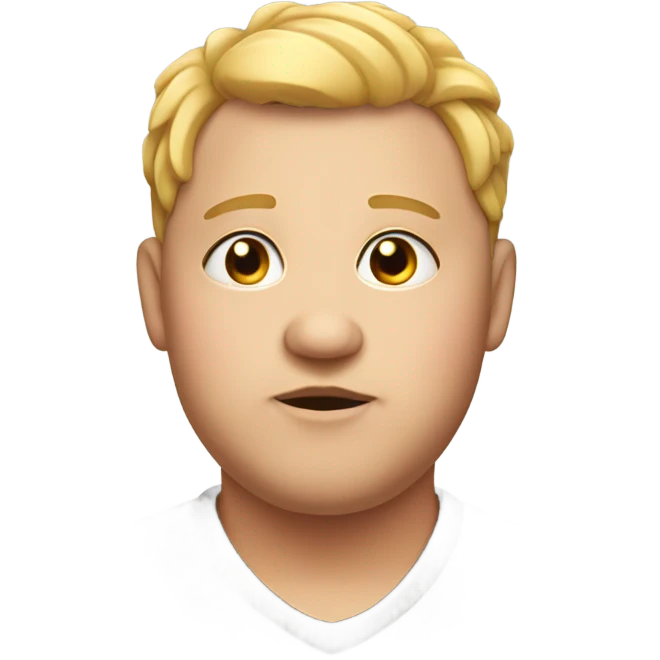 Fat boy with long lashes emoji