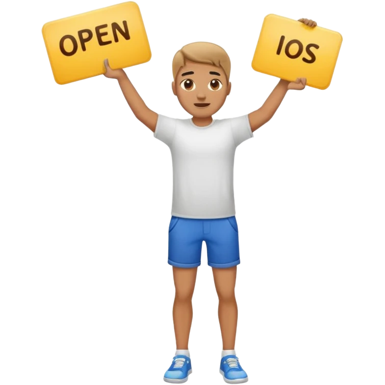 man holding up an open sign, full body emoji