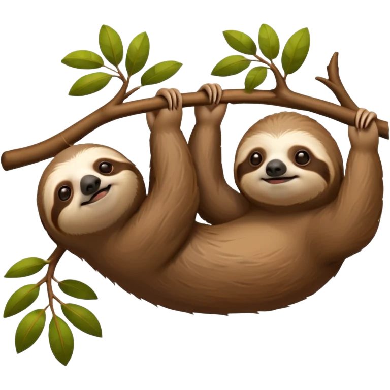 A relaxed sloth emoji