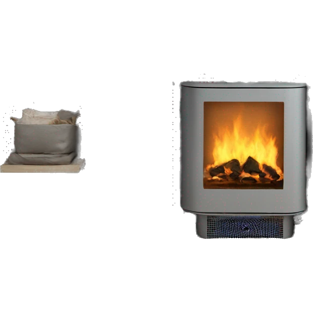 flame stove modern grey emoji