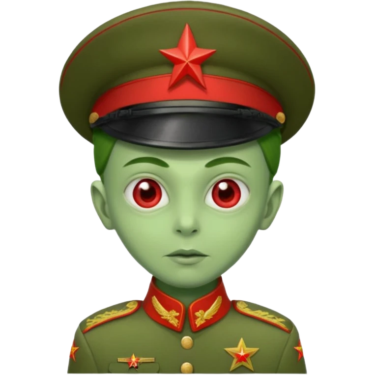 Alien with soviet emoji