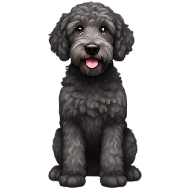 merle black labradoodle emoji