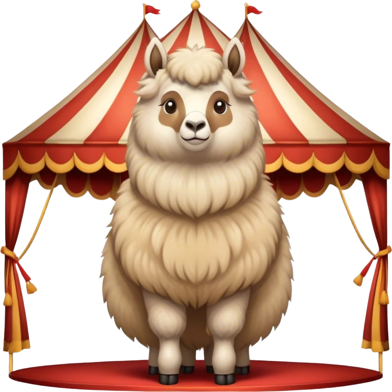 Alpaka in a Circus tent  emoji