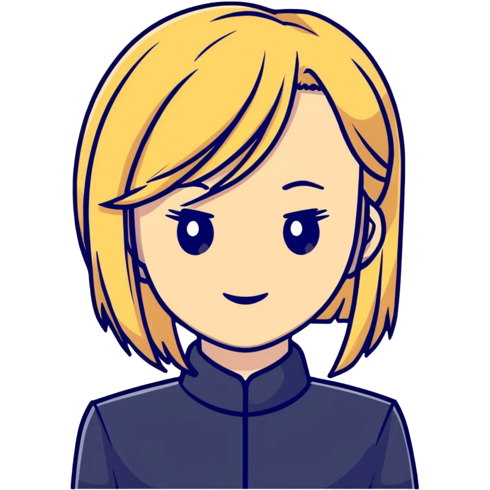 Blonde asian straight hair emoji