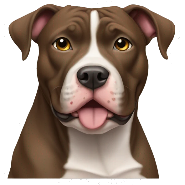 A sitting pit bull emoji
