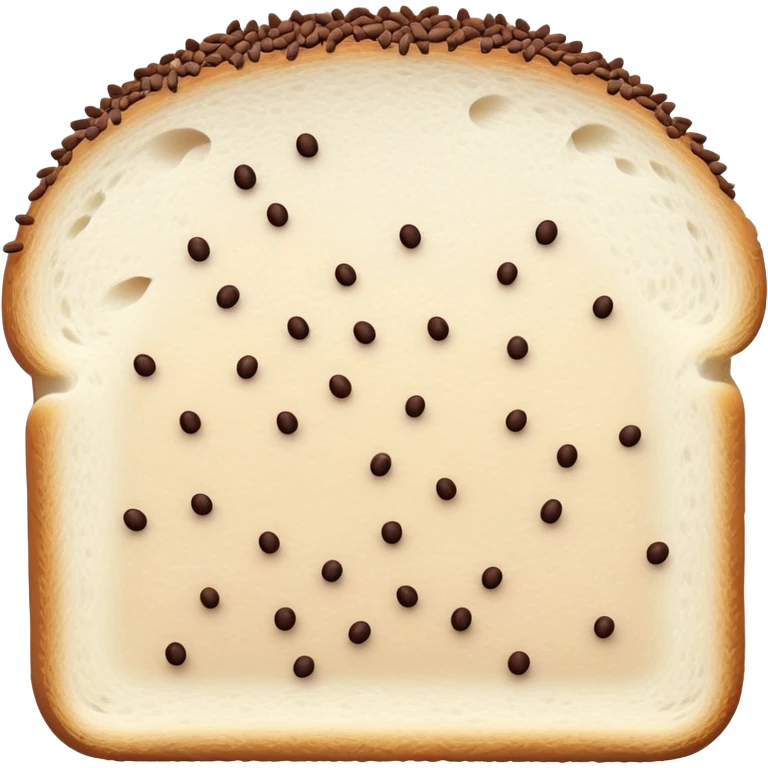 Slice of white bread with chocolate sprinkles emoji