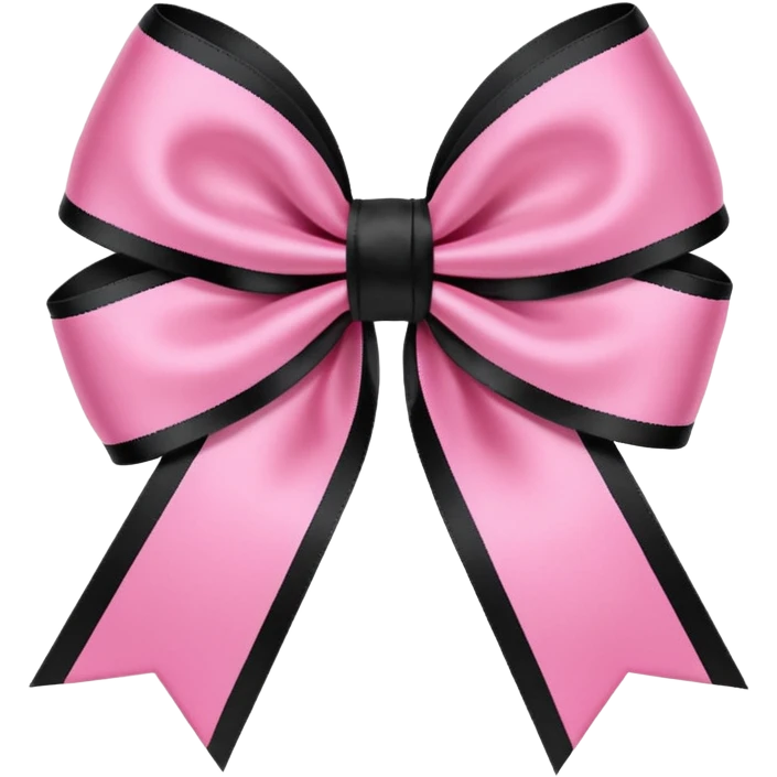 BLACKPINK-inspired gothic bow , no hearts, black and pink, cute, remove background emoji