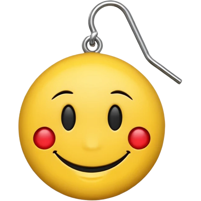 smiley face earring emoji