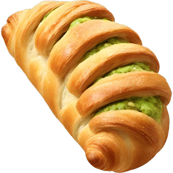 pistachio croissant emoji