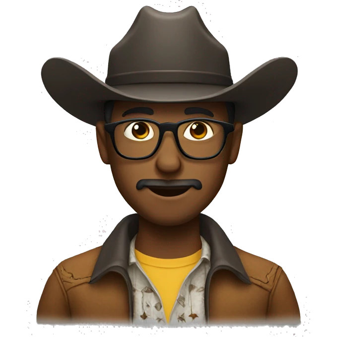 cowboy with glasses  emoji