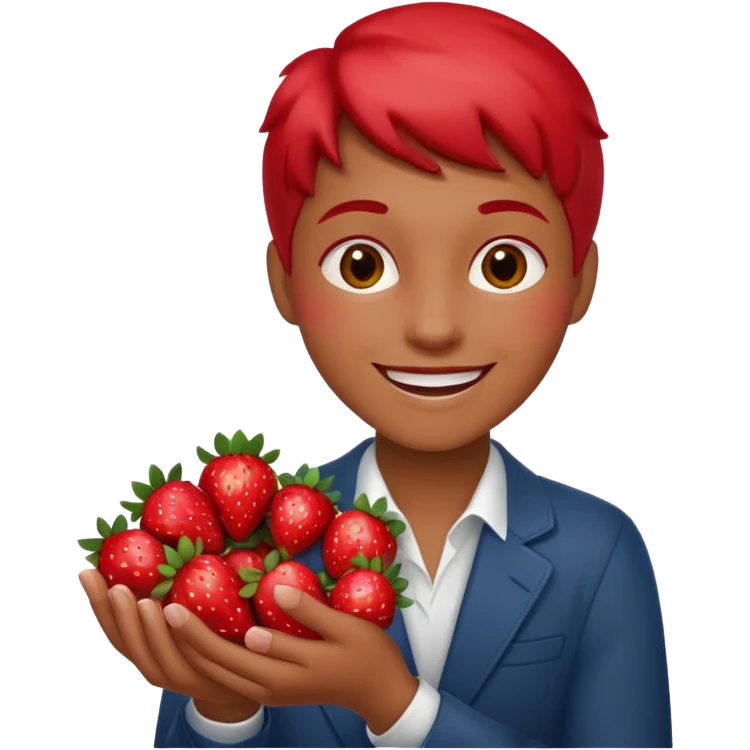 strawberries hold mick emoji