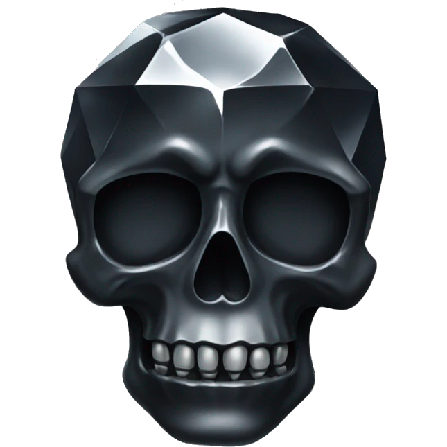 Black diamond scull emoji