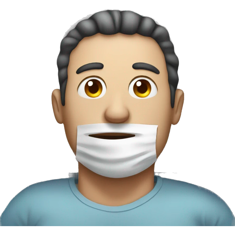 Man that is sick in bed emoji