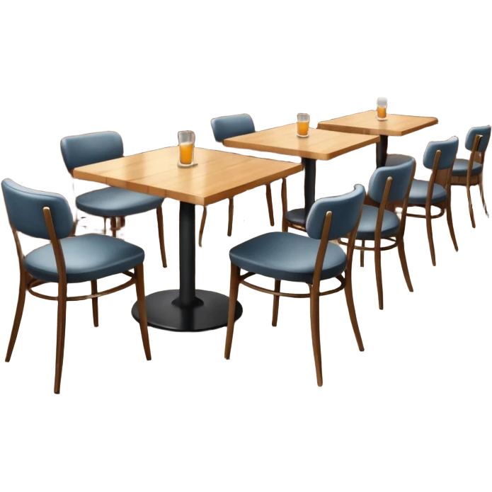 restaurant d'entreprise with table and chairs, professional ambiance emoji