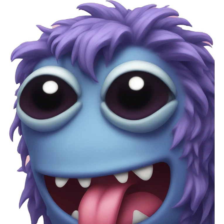 Kissing monster emoji