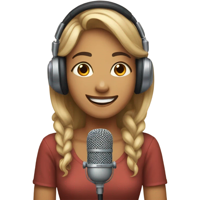 Podcast girl emoji